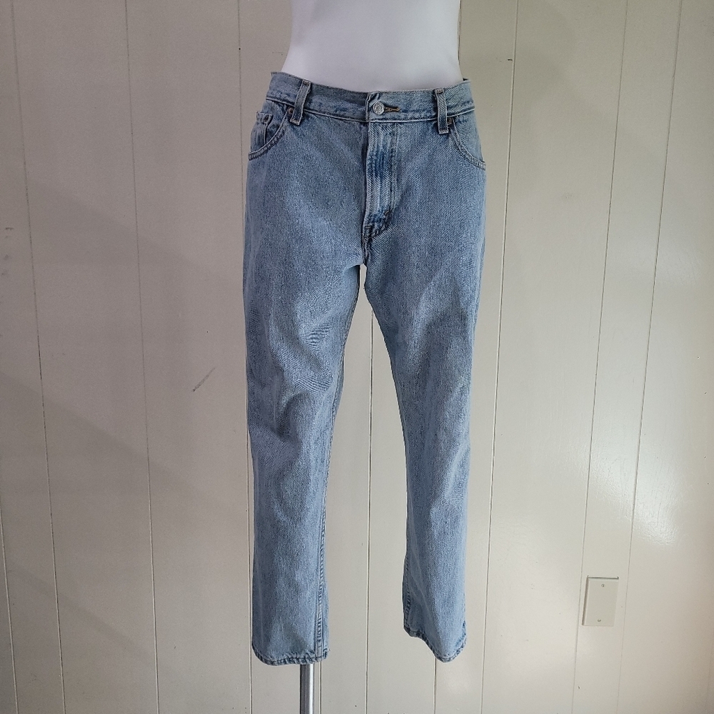 Levi 550 Classic Relaxed Tapered 30x28 Denim Light Wash Jeans Women VTG Sz 12S - Picture 1 of 9